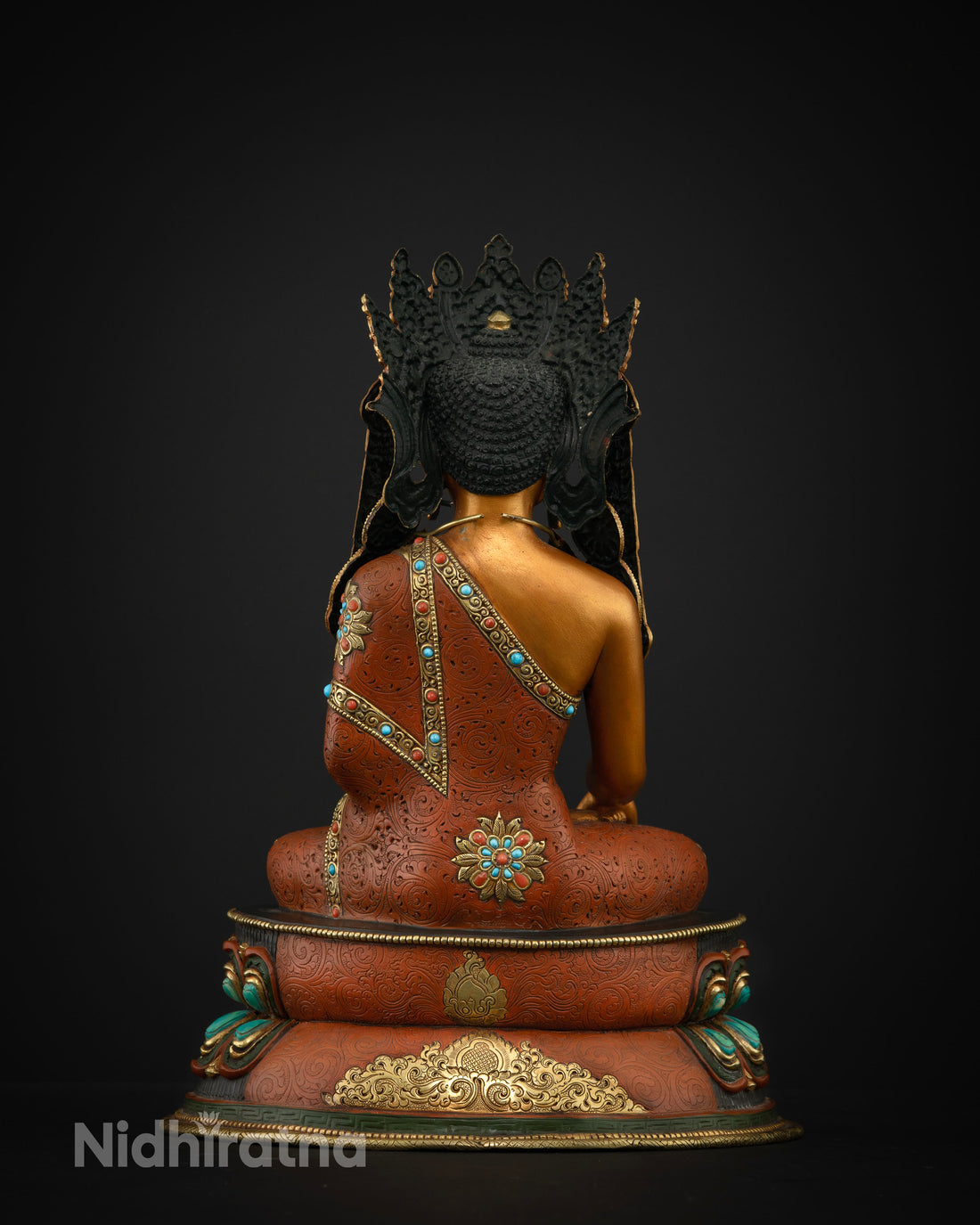 Elegant Crown Buddha Shakyamuni Statue: Exquisite Spiritual Decor