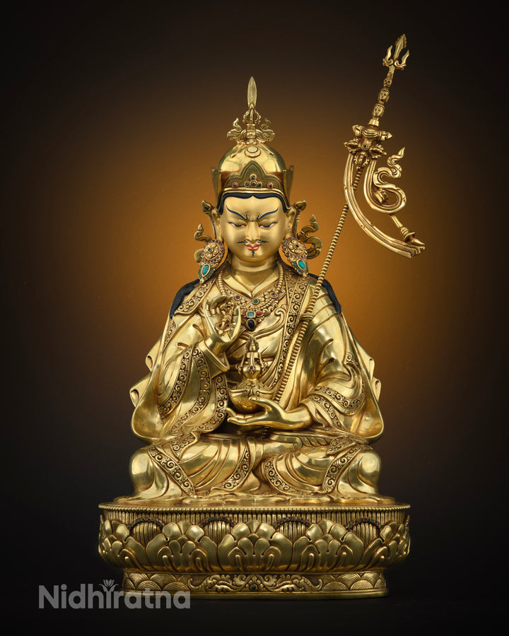 Handmade Majestic 16.5 Inch Guru Rinpoche Statue