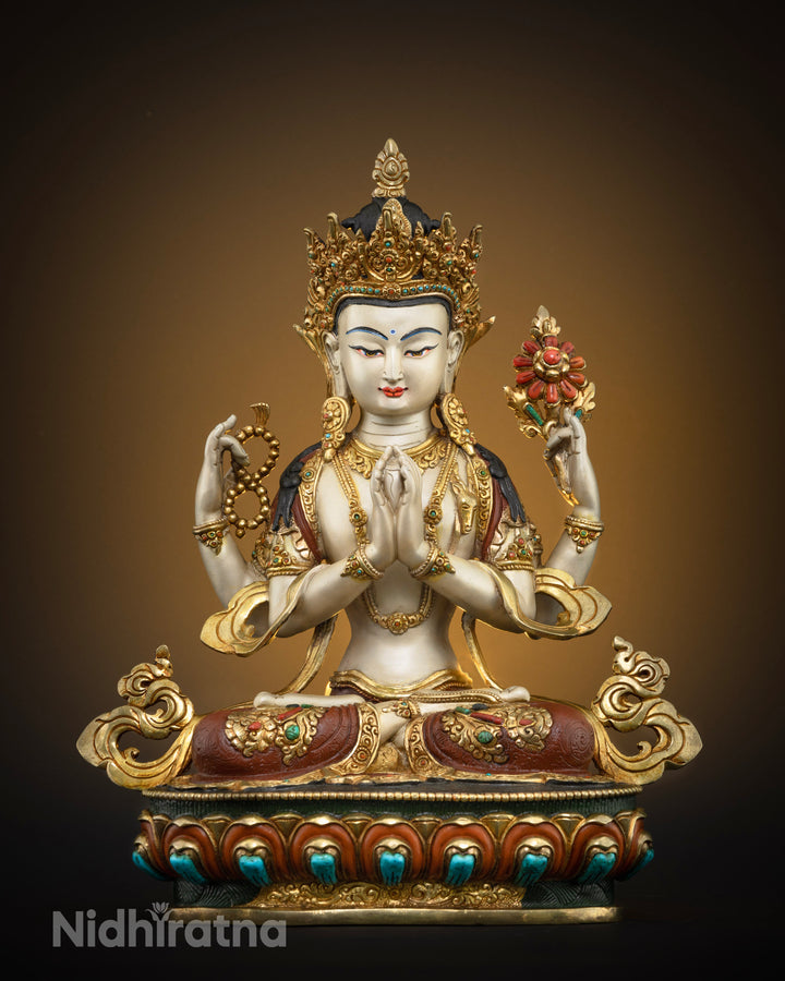 Silver Bodhisattva of Compassion: Chenrezig