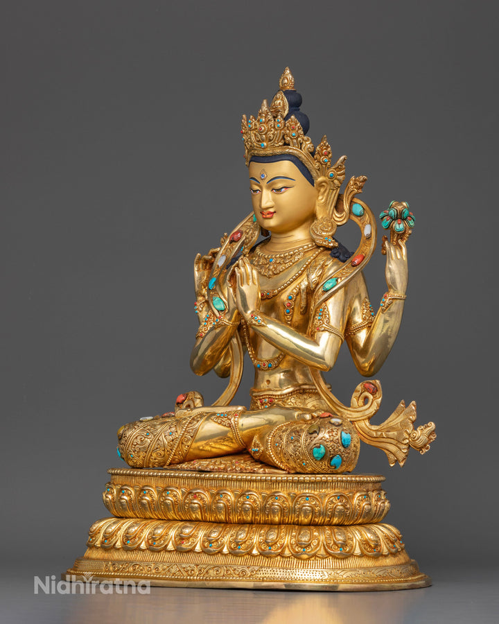 Four-Armed Chenrezig: The Bodhisattva of Compassion in Tibetan Buddhism