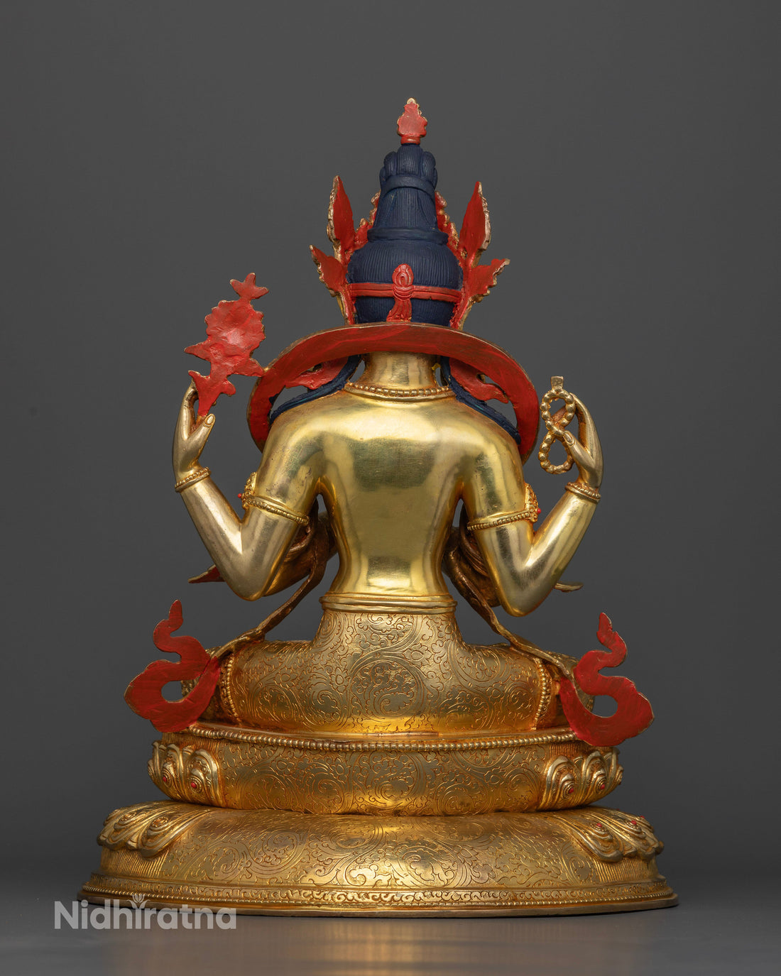 Four-Armed Chenrezig: Radiant Avalokiteshvara Bodhisattva Statue