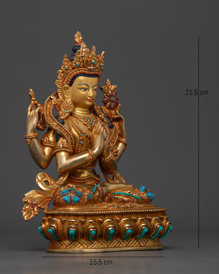 Chenrezig Avalokiteshvara Statue: Embodiment of Compassion