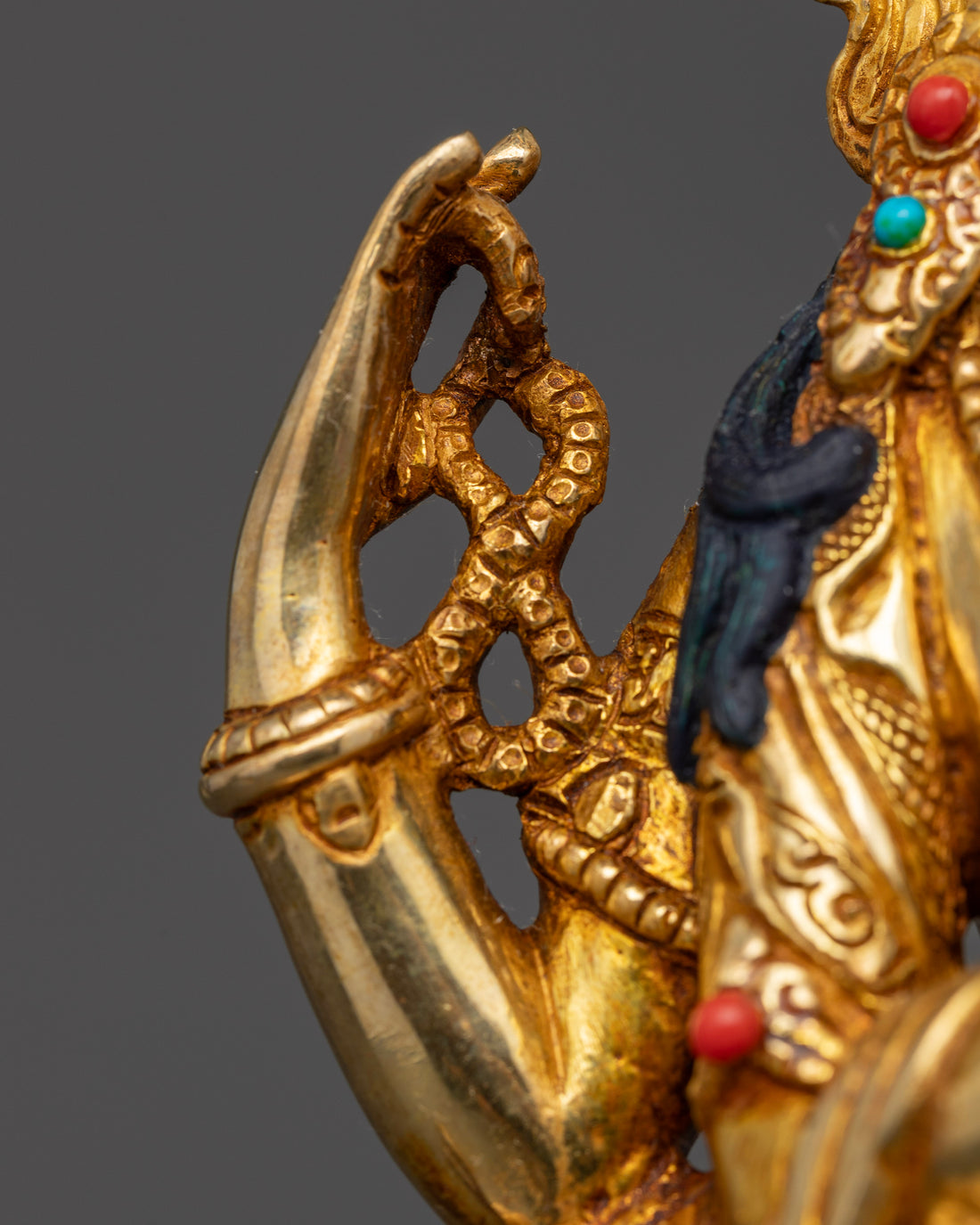 Chenrezig Statue Glided in Gold