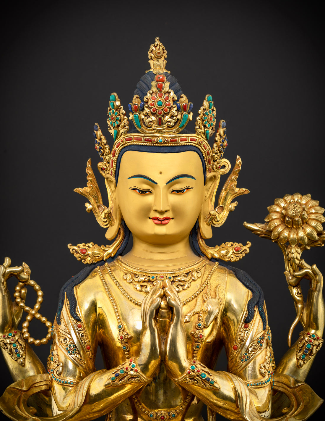 Marvelous 25.6 Inch Chenrezig Statue – Handcrafted Masterpiece for Your Altar