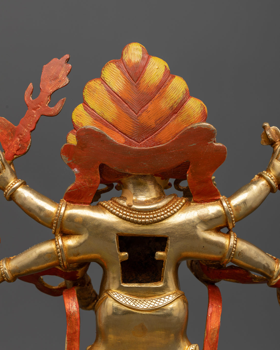 Handcrafted White Mahakala Statue for Protection and Power