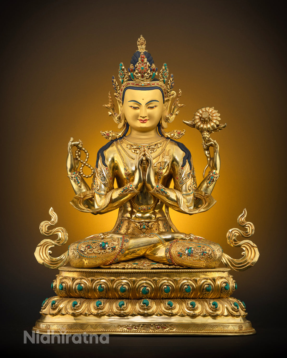 Marvelous 25.6 Inch Chenrezig Statue – Handcrafted Masterpiece for Your Altar