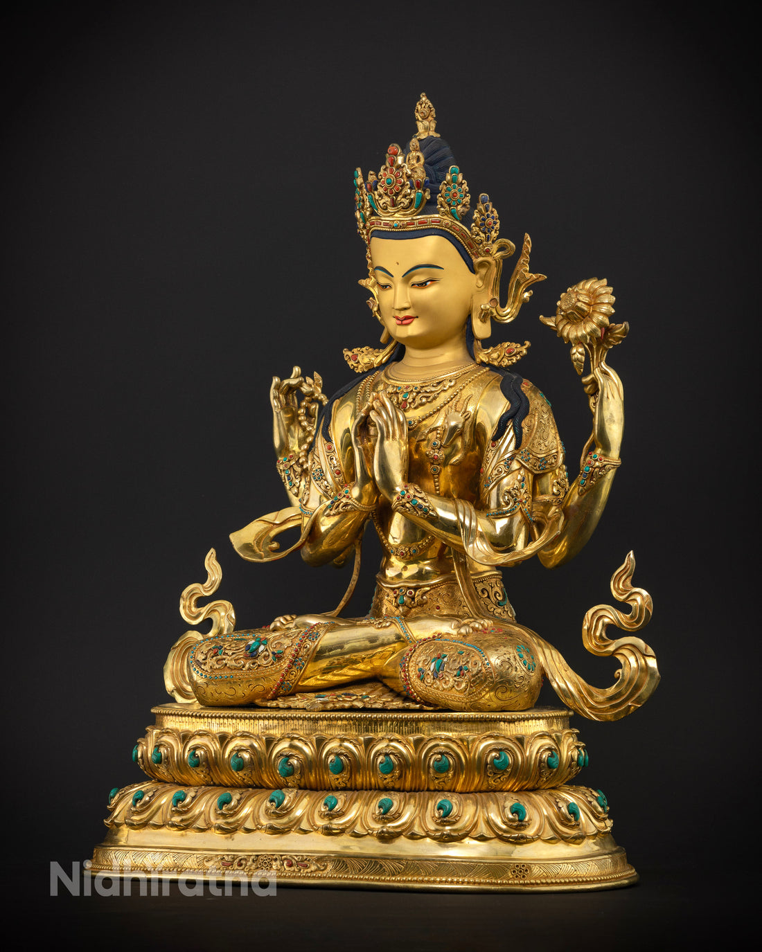 Marvelous 25.6 Inch Chenrezig Statue – Handcrafted Masterpiece for Your Altar