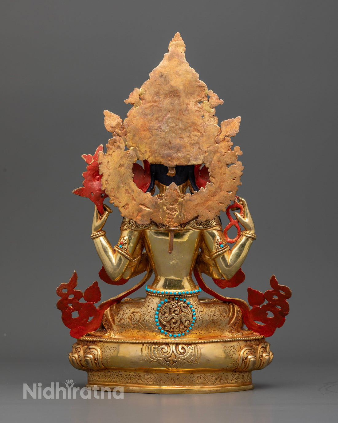 Sacred Four-Armed Chenrezig Statue for Meditation and Healing