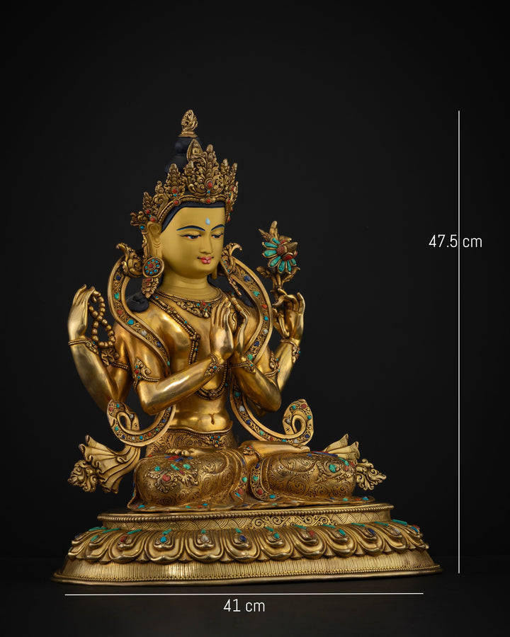 Discover the Serenity of Authentic Chenrezig Statues