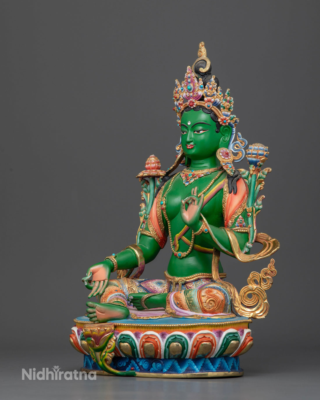 Embrace Tranquility: Explore the Beauty of Green Tara Statues in Green