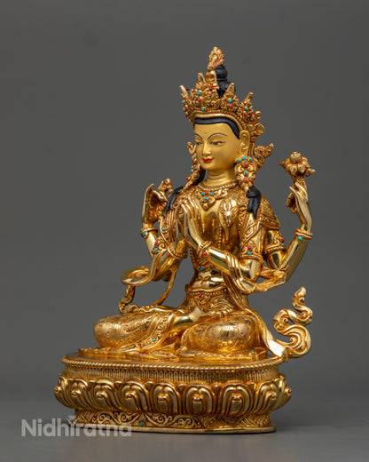 Protector of All Sentient Beings: Tibetan Chenrezig Statue
