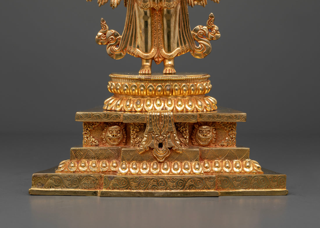 Majestic 1000-Armed Avalokiteshvara Sculpture for Spiritual Protection