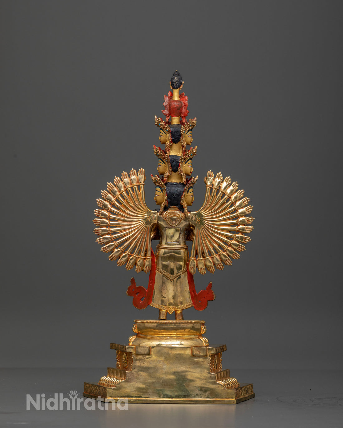 Majestic 1000-Armed Avalokiteshvara Sculpture for Spiritual Protection