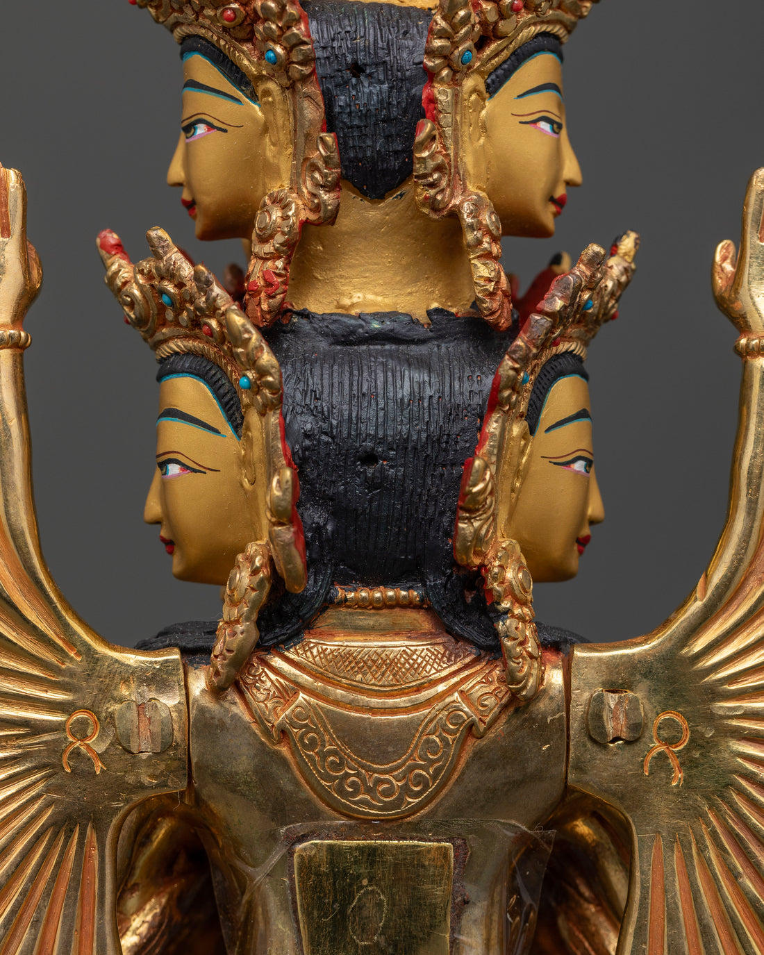 Majestic 1000-Armed Avalokiteshvara Sculpture for Spiritual Protection