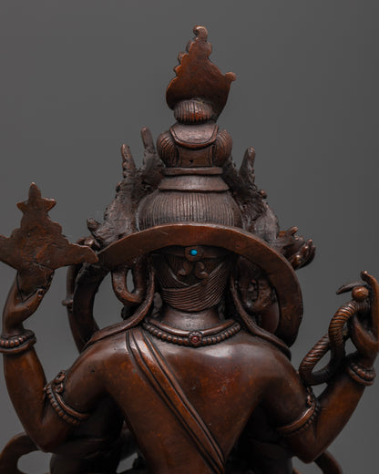 Oxidized Chenrezig Statue | Blessings of Avalokiteshvara