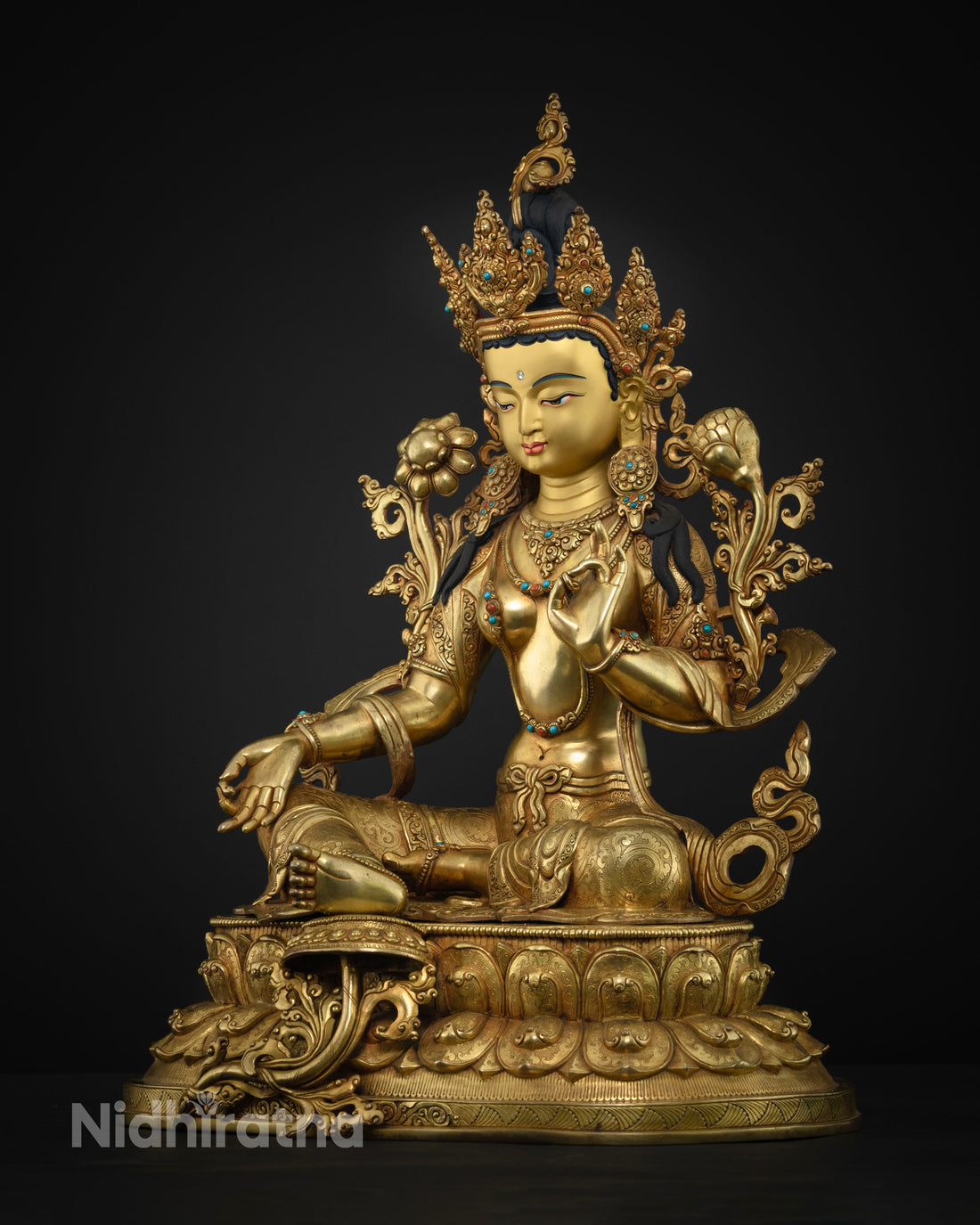 Green Tara Statue: Compassion & Healing