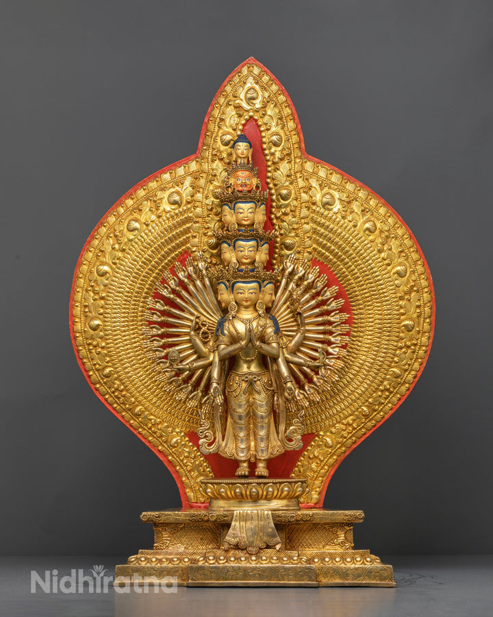 Magnificent 1000-Armed Avalokiteshvara Statue for Home Shrine