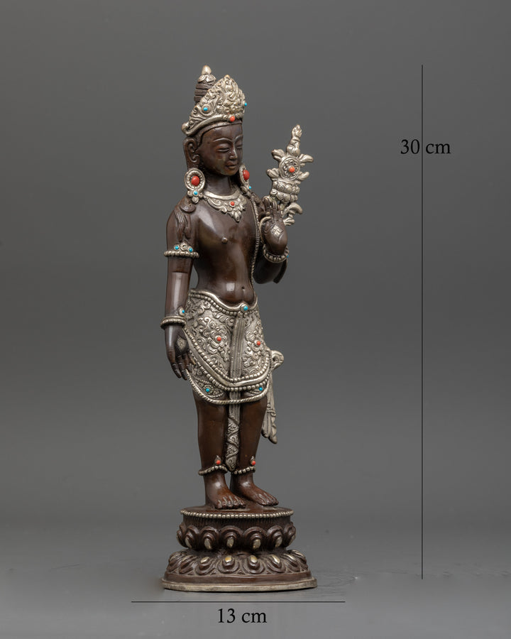 Graceful Standing Two-Armed Avalokiteshvara Statue For Devotees