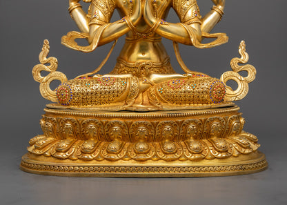 Buy Gold Gilded Chenrezig Statue in Online