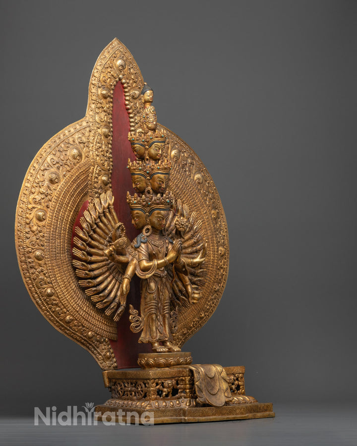 1000 Armed Avalokiteshvara Statue | Traditional Himalayan Art