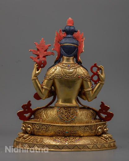 Chenrezig Statue | Tibetan Buddhist Art & Meditation Decor