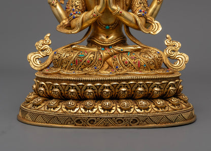 Chenrezig Statue | Tibetan Buddhist Art & Meditation Decor