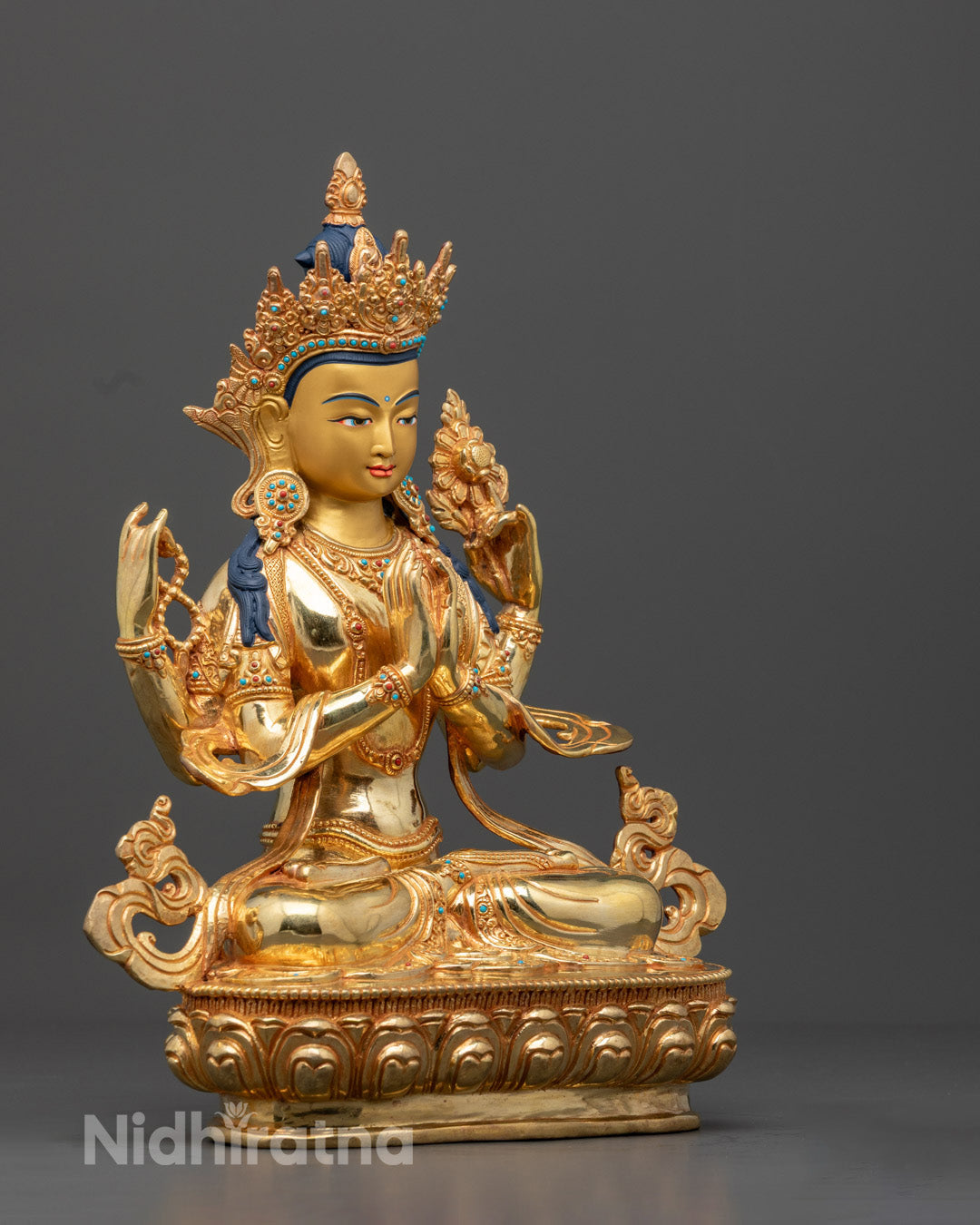 Chenrezig Sculpture | Exquisite Handcrafted Tibetan Buddhist Statue