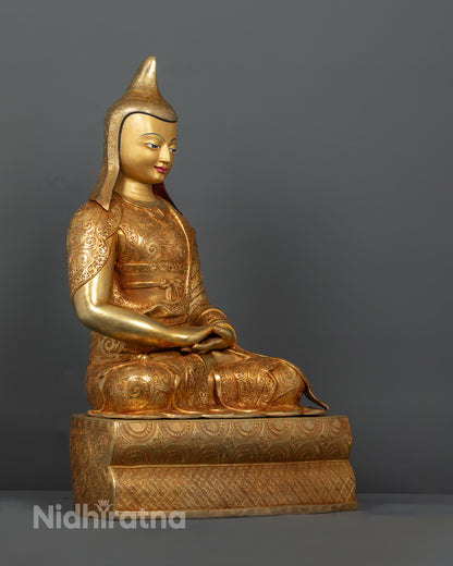 Tibetan Buddhist Santaraksita Statue | Buddhist Monk