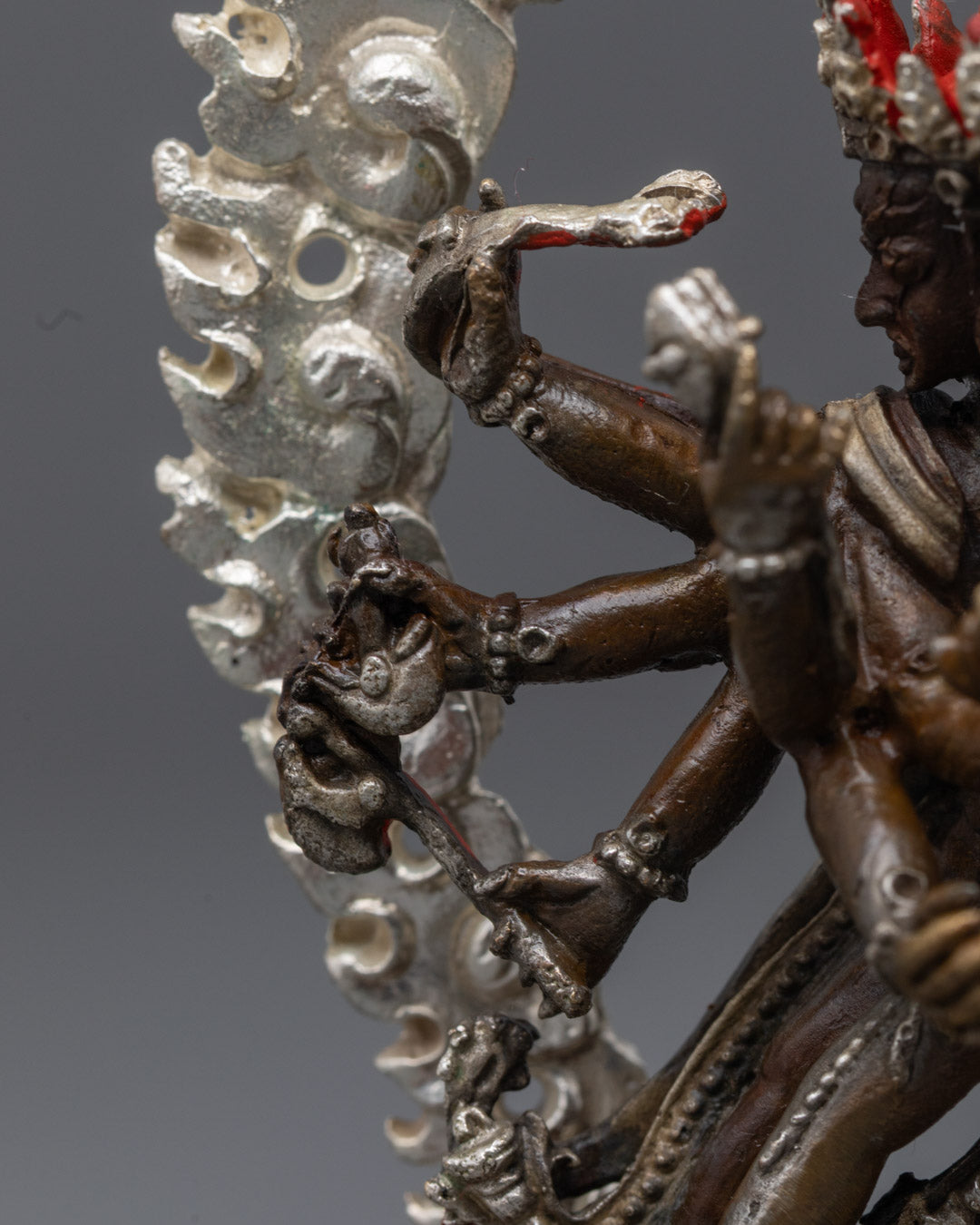 Machine Made Chakrasamvara Consort Statue | 12 Armed Yidam Deity