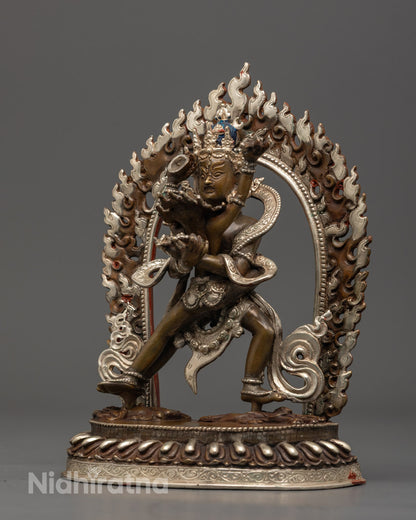 Oxidized Chakrasamvara Statue | Tibetan Vajrayana Buddhist