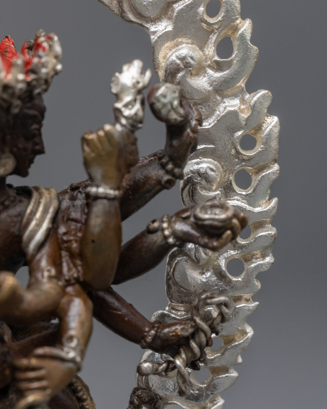 Machine Made Chakrasamvara Consort Statue | 12 Armed Yidam Deity
