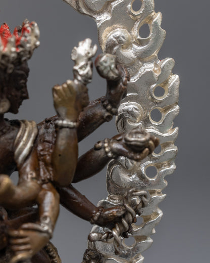 Machine Made Chakrasamvara Consort Statue | 12 Armed Yidam Deity