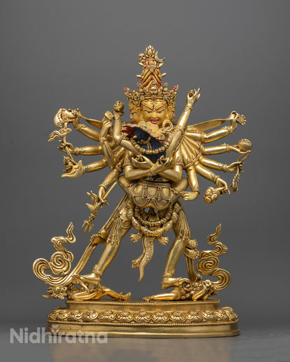 Chakrasambhara with Vajravarahi Statue