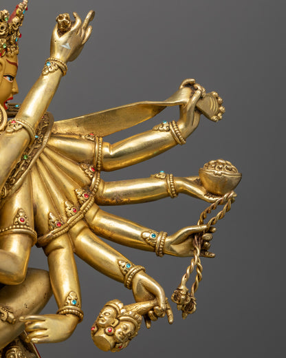 Chakrasambhara with Vajravarahi Statue