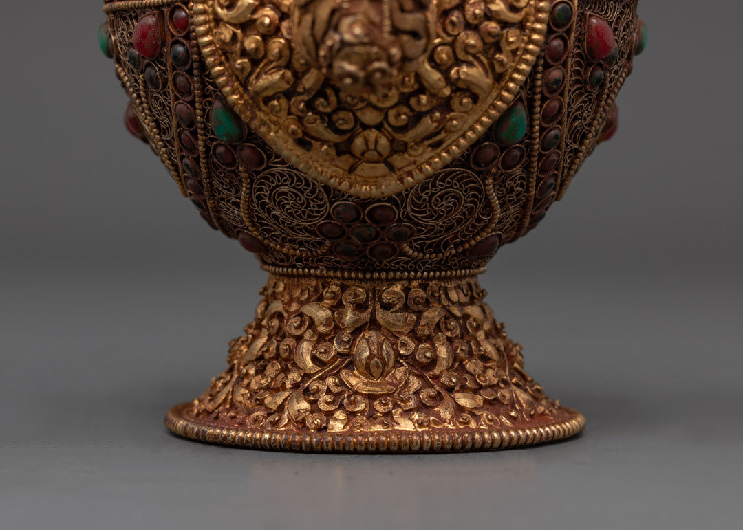 Tibetan Bhumba Water Offering Vase