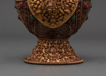 Tibetan Bhumba Water Offering Vase