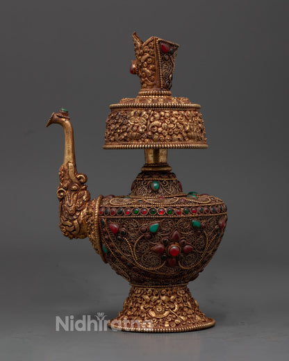 Tibetan Bhumba Water Offering Vase