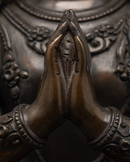 Tibetan Chenrezig Statue | Four-Armed Avalokiteshvara