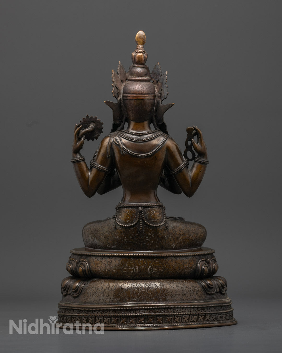 Tibetan Chenrezig Statue | Four-Armed Avalokiteshvara