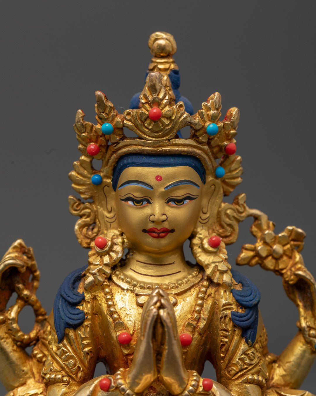 Chenrezig Statue | 24K Gold Gilded Icon of Divine Compassion