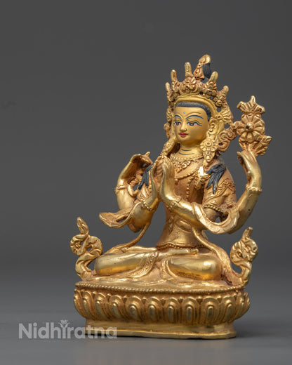 Chenrezig Statue: Handcrafted Art for Meditation