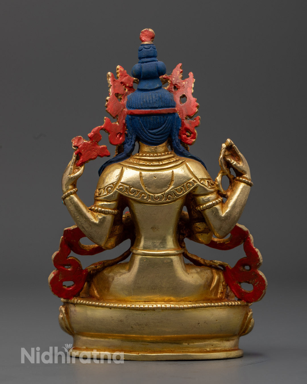 Chenrezig Statue | 24K Gold Gilded Icon of Divine Compassion