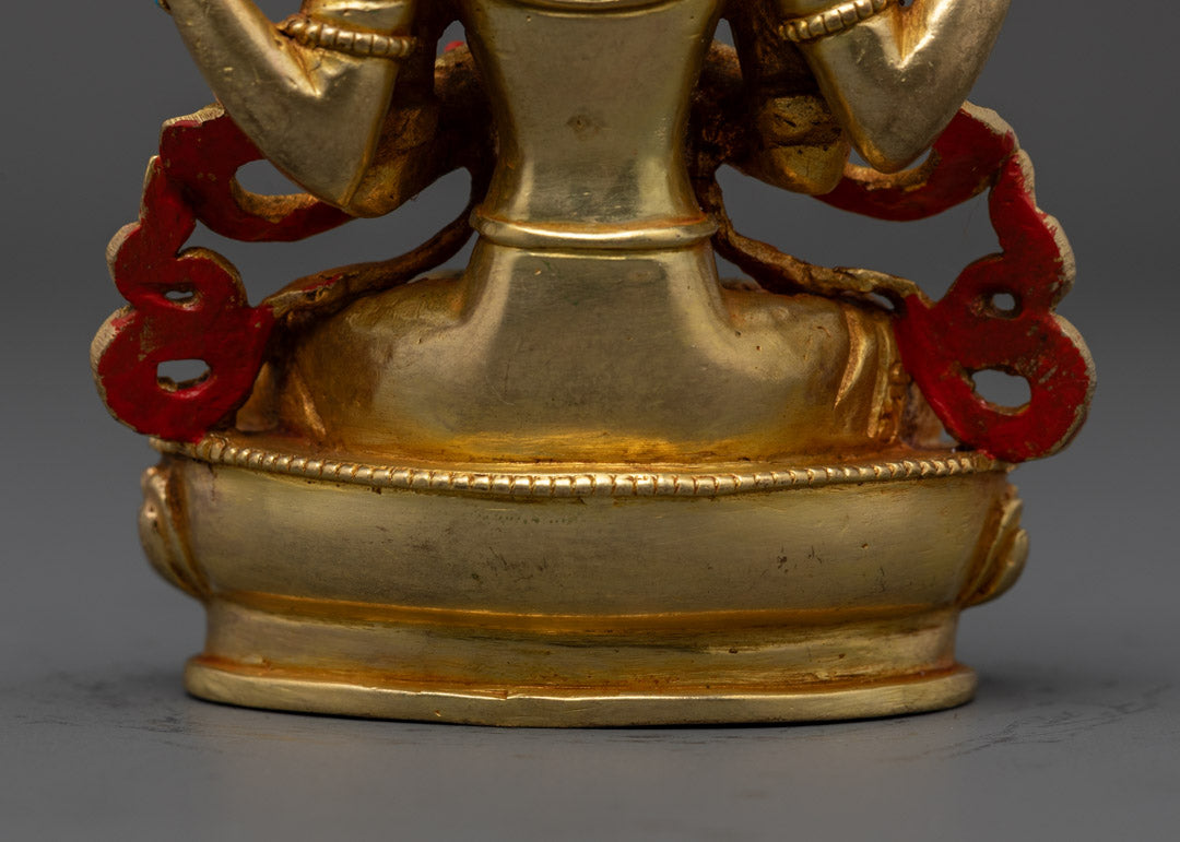 Chenrezig Statue | 24K Gold Gilded Icon of Divine Compassion