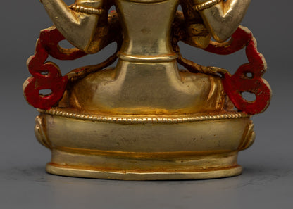 Chenrezig Statue | 24K Gold Gilded Icon of Divine Compassion