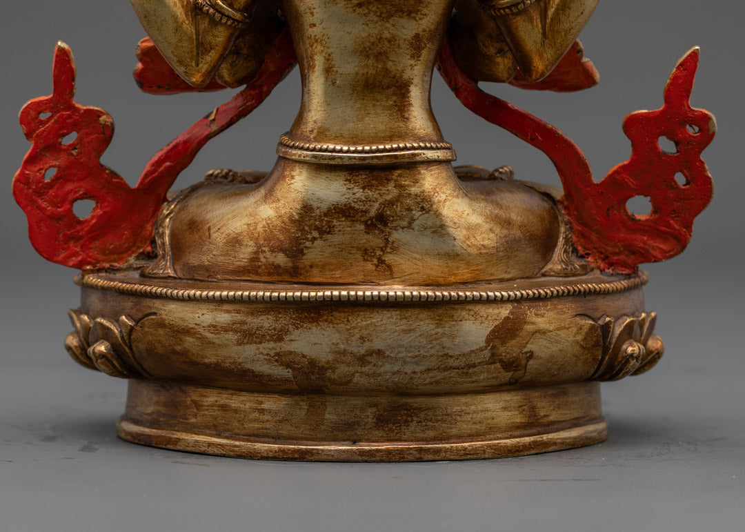 Tibetan Chenrezig Statue | Four-Armed Diety