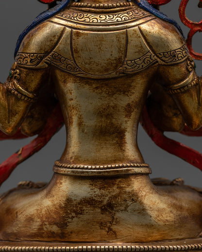 Tibetan Chenrezig Statue | Four-Armed Diety