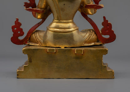 Authentic Nepalese Chenrezig Statue | Tibetan Artwork