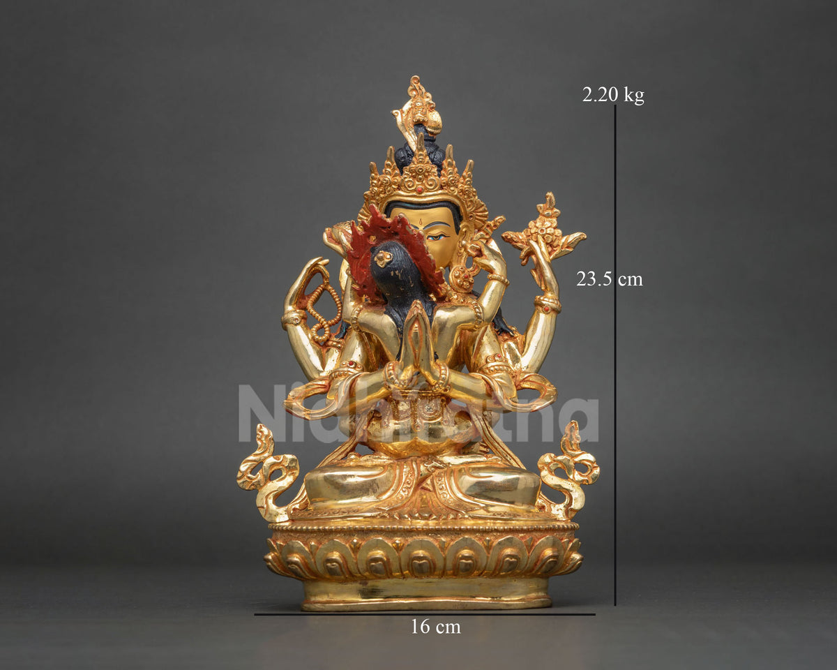 Chenrezig Yab-Yum Statue from Nepal – Union of Compassion & Wisdom