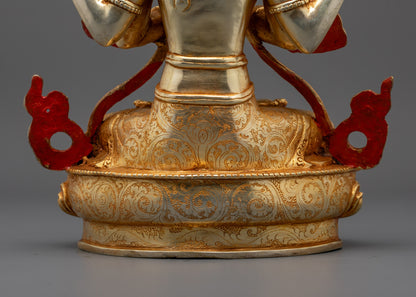 Nepalese Chenrezig Statue | Traditional Lost-Wax Method Artwork