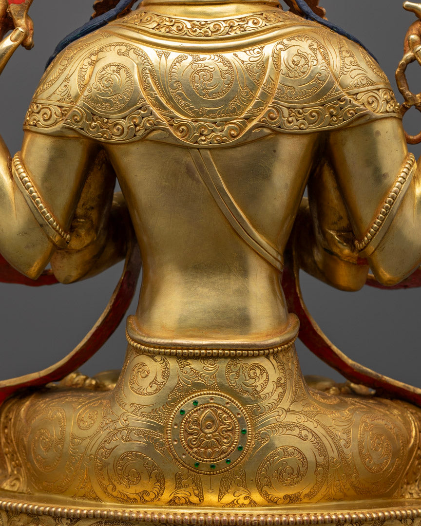 Avalokita Chenrezig Statue | 24K Gilded Statue